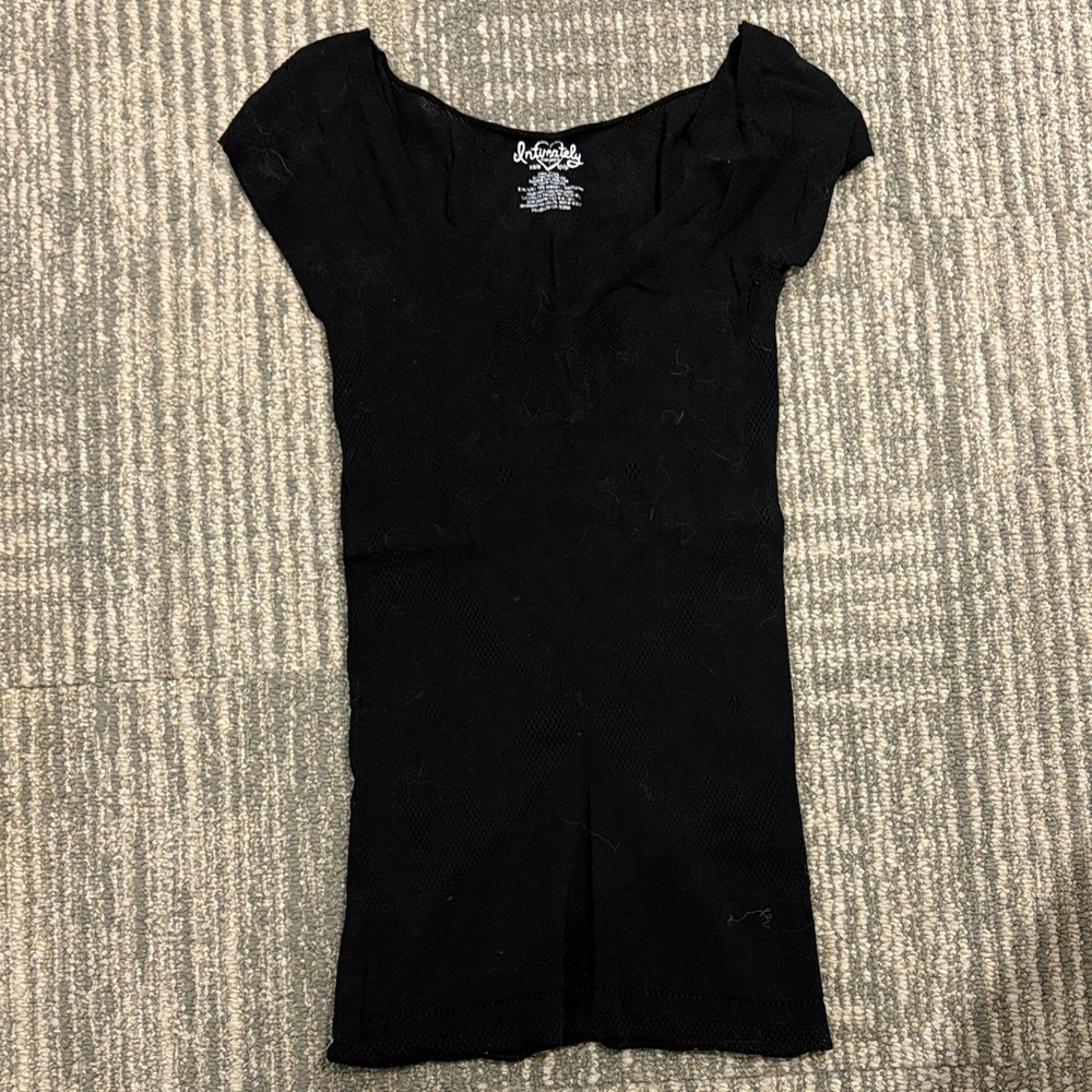 Free People Black Spandex Top